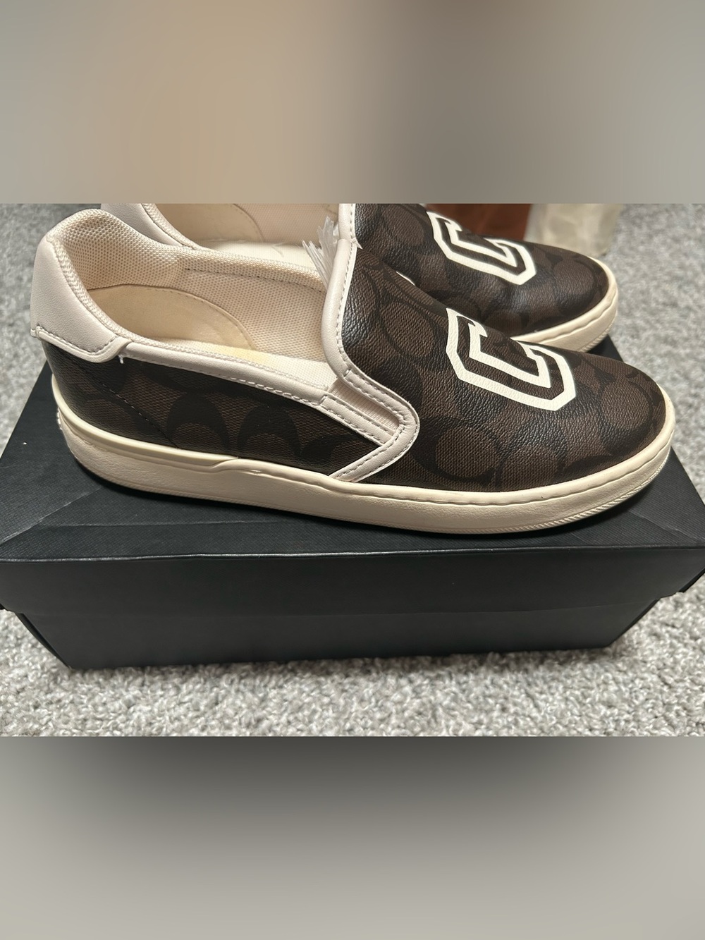Coach Slip-On Sneakers in Brown/White - Picture 3 of 4